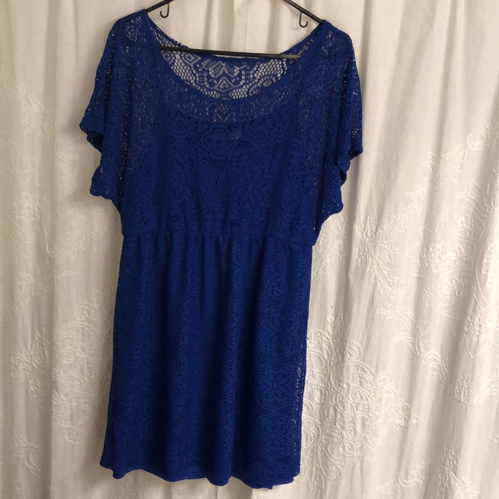 Bailey blue royal blue lace dress